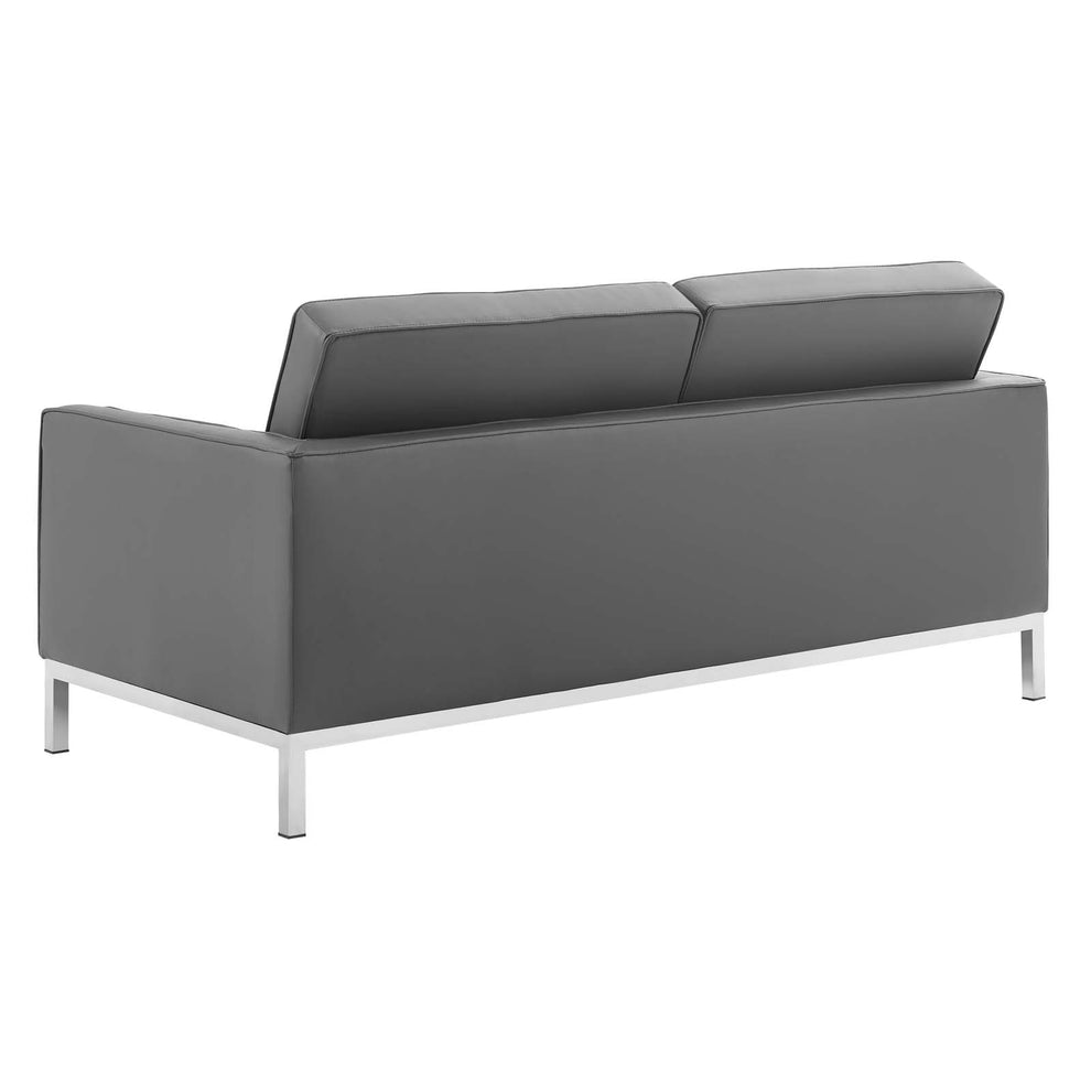 Modway Loft Tufted Upholstered Faux Leather Loveseat - EEI-3388 | Loveseats | Modishstore - 16