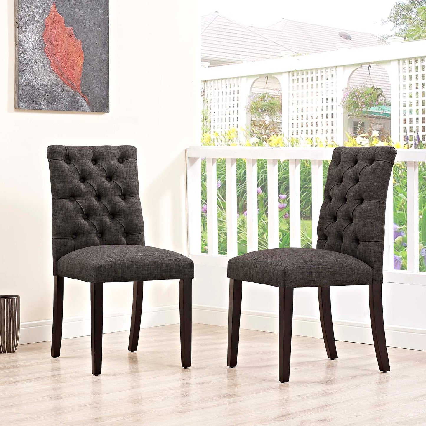 Modway Duchess Dining Chair Fabric Set of 2 - EEI-3474 | Dining Chairs | Modishstore - 56