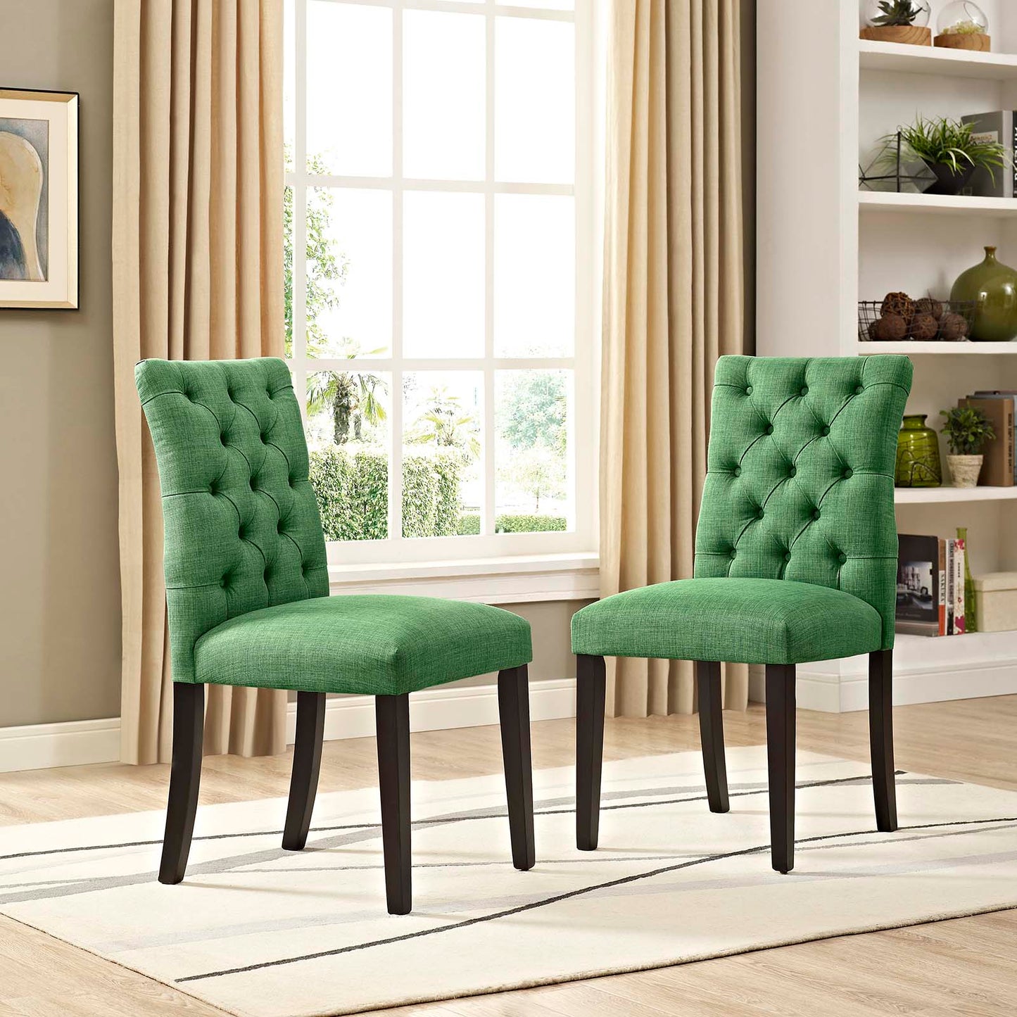 Modway Duchess Dining Chair Fabric Set of 2 - EEI-3474 | Dining Chairs | Modishstore - 62