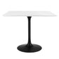 Modway Lippa 36" Square Wood Top Dining Table in White - EEI-3514