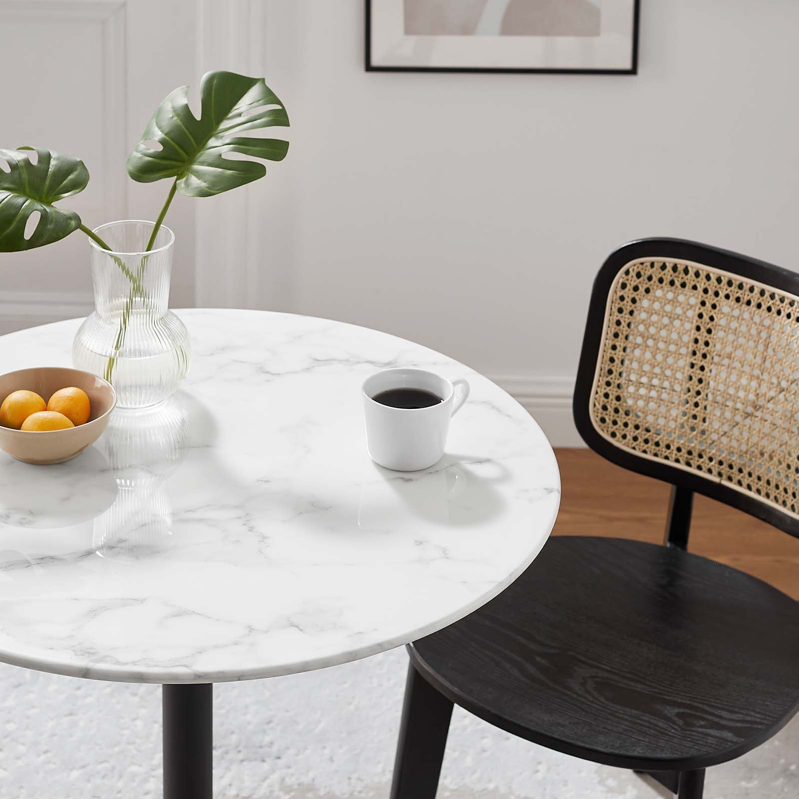 Modway Lippa 28" Round Artificial Marble Dining Table - EEI-3515 | Dining Tables | Modishstore - 4