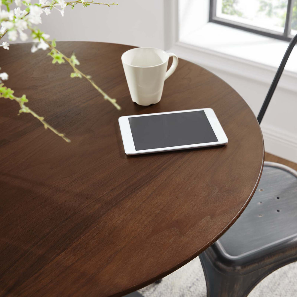 Modway Lippa 36" Round Walnut Dining Table - EEI-3519 | Dining Tables | Modishstore - 6