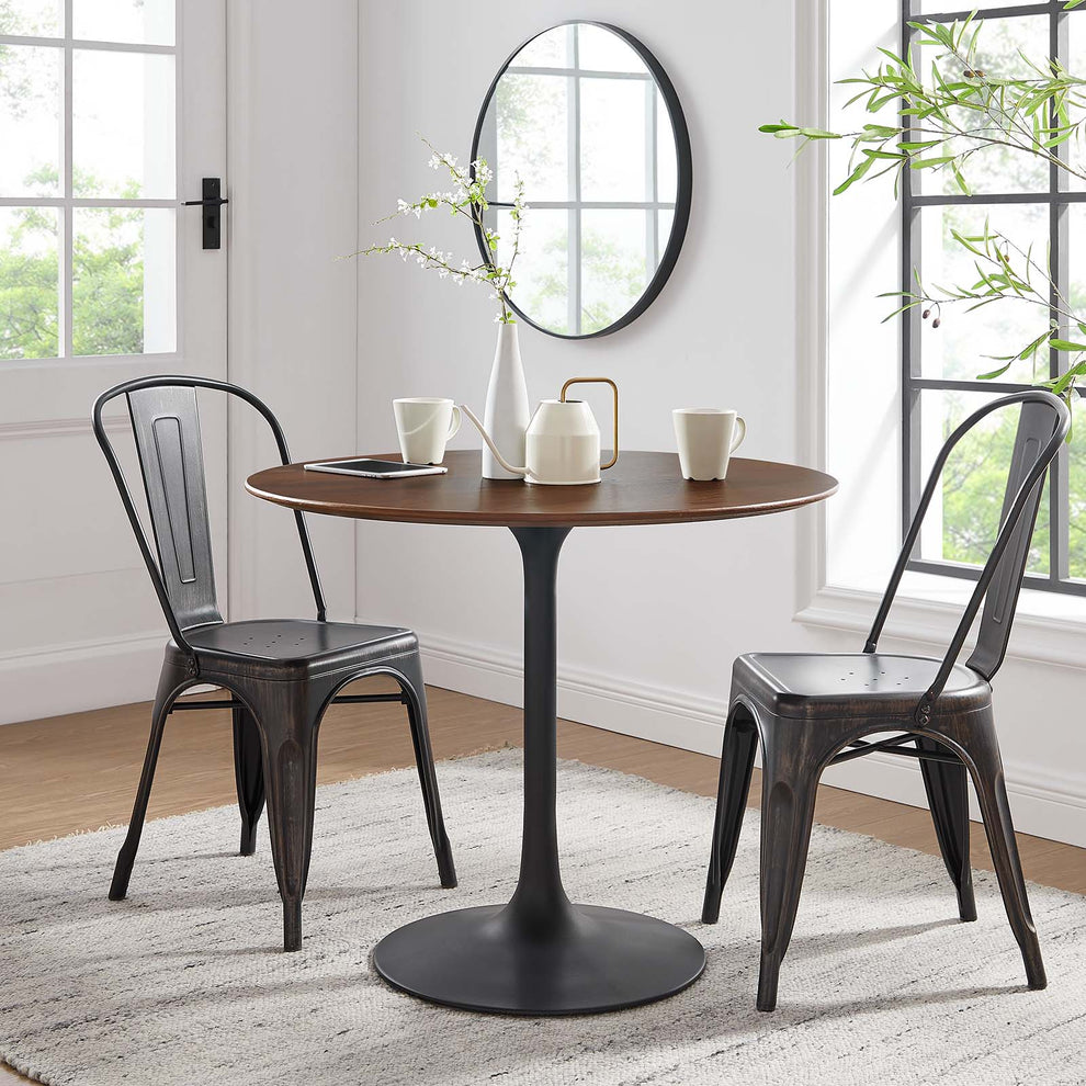 Modway Lippa 36" Round Walnut Dining Table - EEI-3519 | Dining Tables | Modishstore - 7