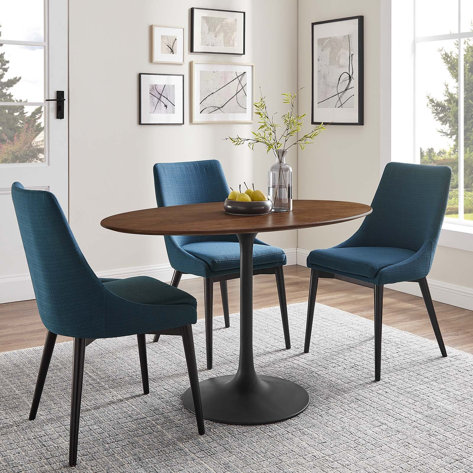 Modway Lippa 48" Oval Walnut Dining Table - EEI-3520 | Dining Tables | Modishstore - 1