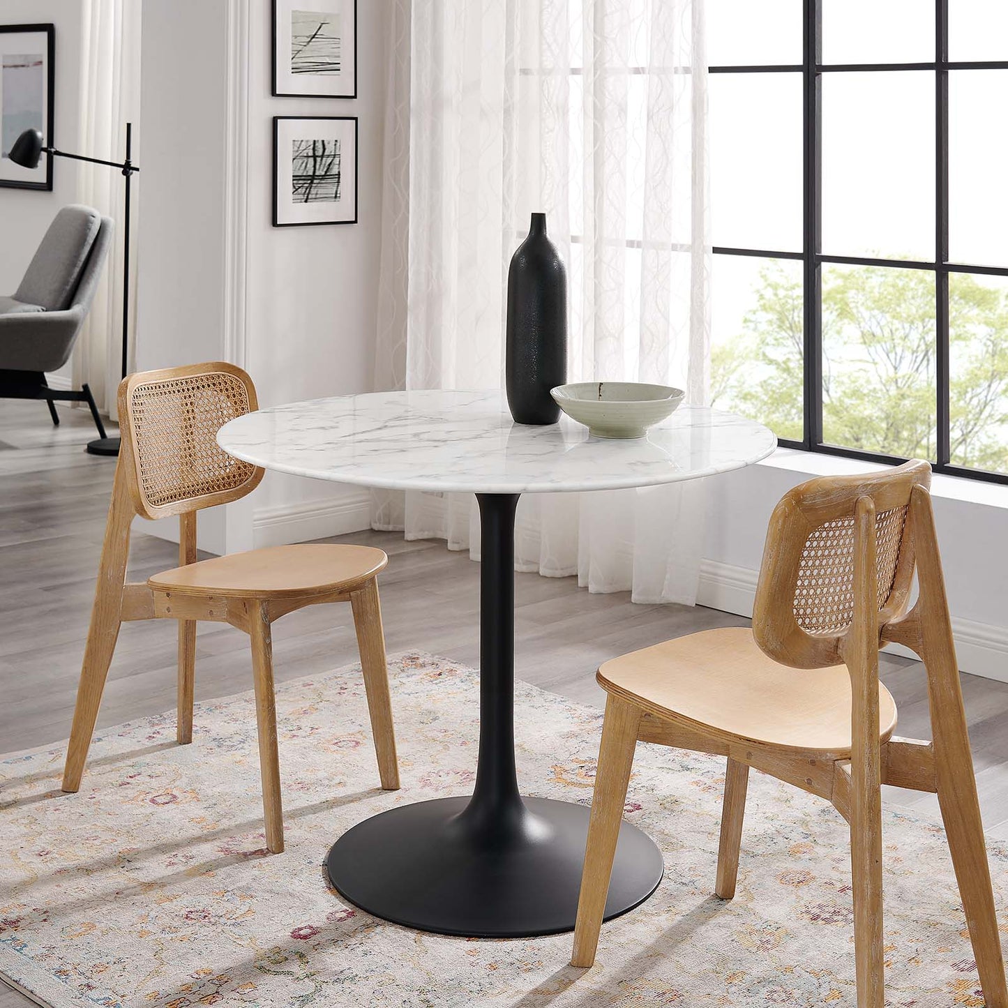 Modway Lippa 40" Round Artificial Marble Dining Table-EEI-3526 - EEI-3526 | Dining Tables | Modishstore - 1