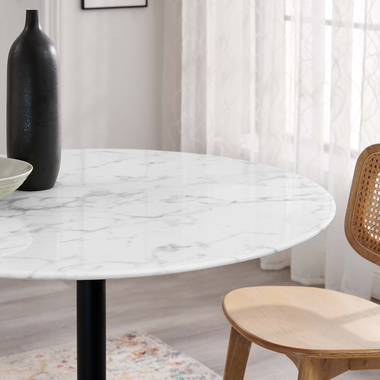 Modway Lippa 40" Round Artificial Marble Dining Table-EEI-3526 - EEI-3526 | Dining Tables | Modishstore - 5