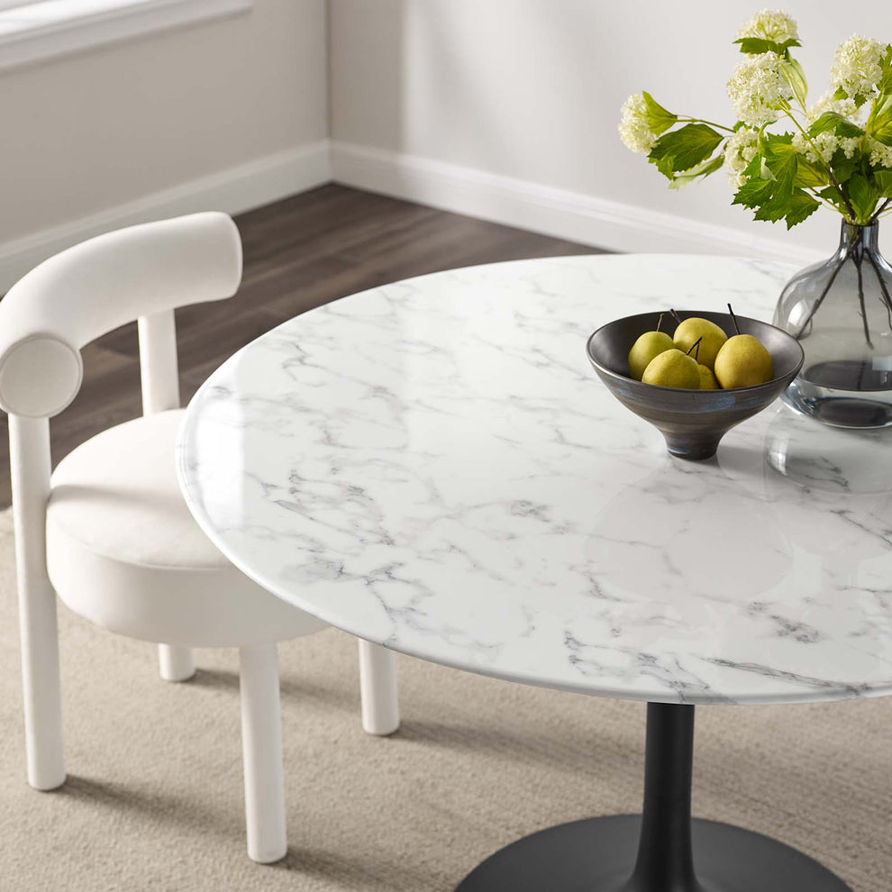 Modway Lippa 47" Round Artificial Marble Dining Table-EEI-3527 - EEI-3527 | Dining Tables | Modishstore - 10