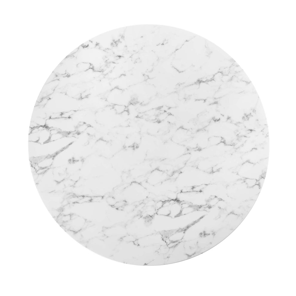 Modway Lippa 54" Round Artificial Marble Dining Table - EEI-3528 | Dining Tables | Modishstore - 7