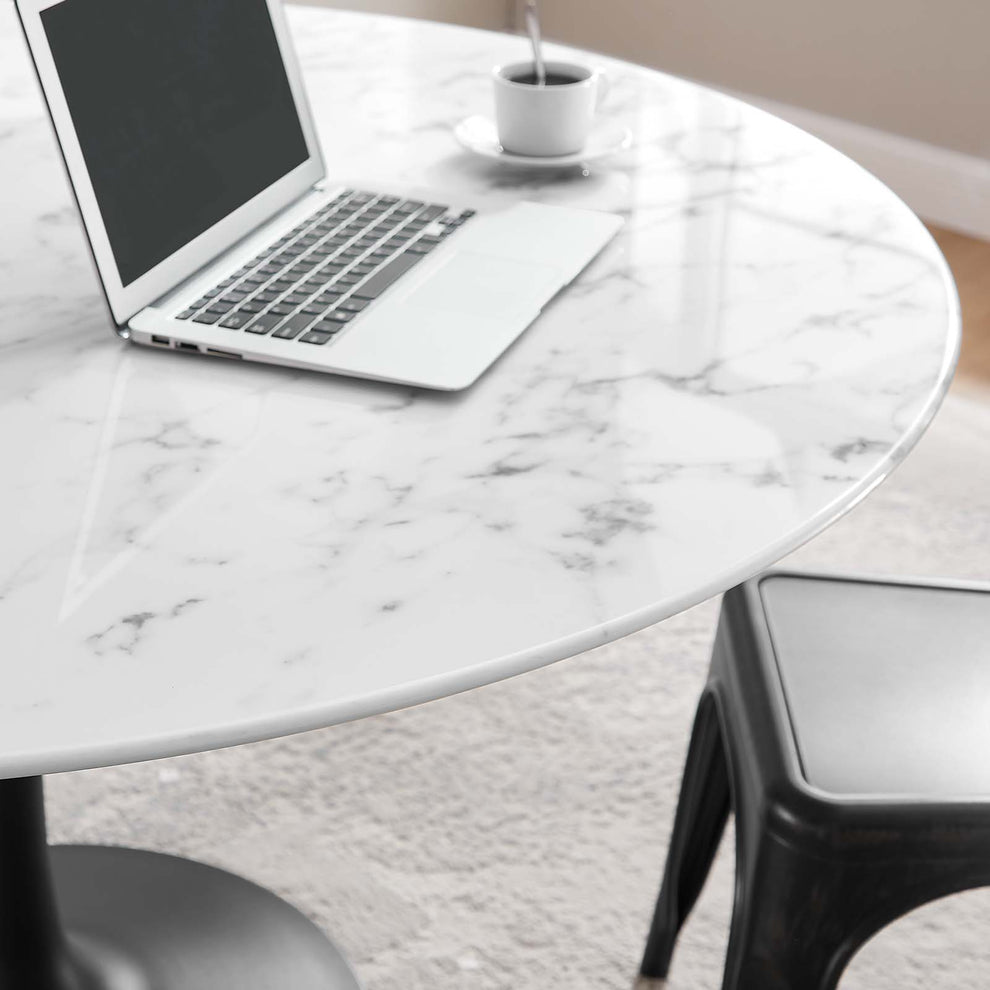 Modway Lippa 54" Round Artificial Marble Dining Table - EEI-3528 | Dining Tables | Modishstore - 4