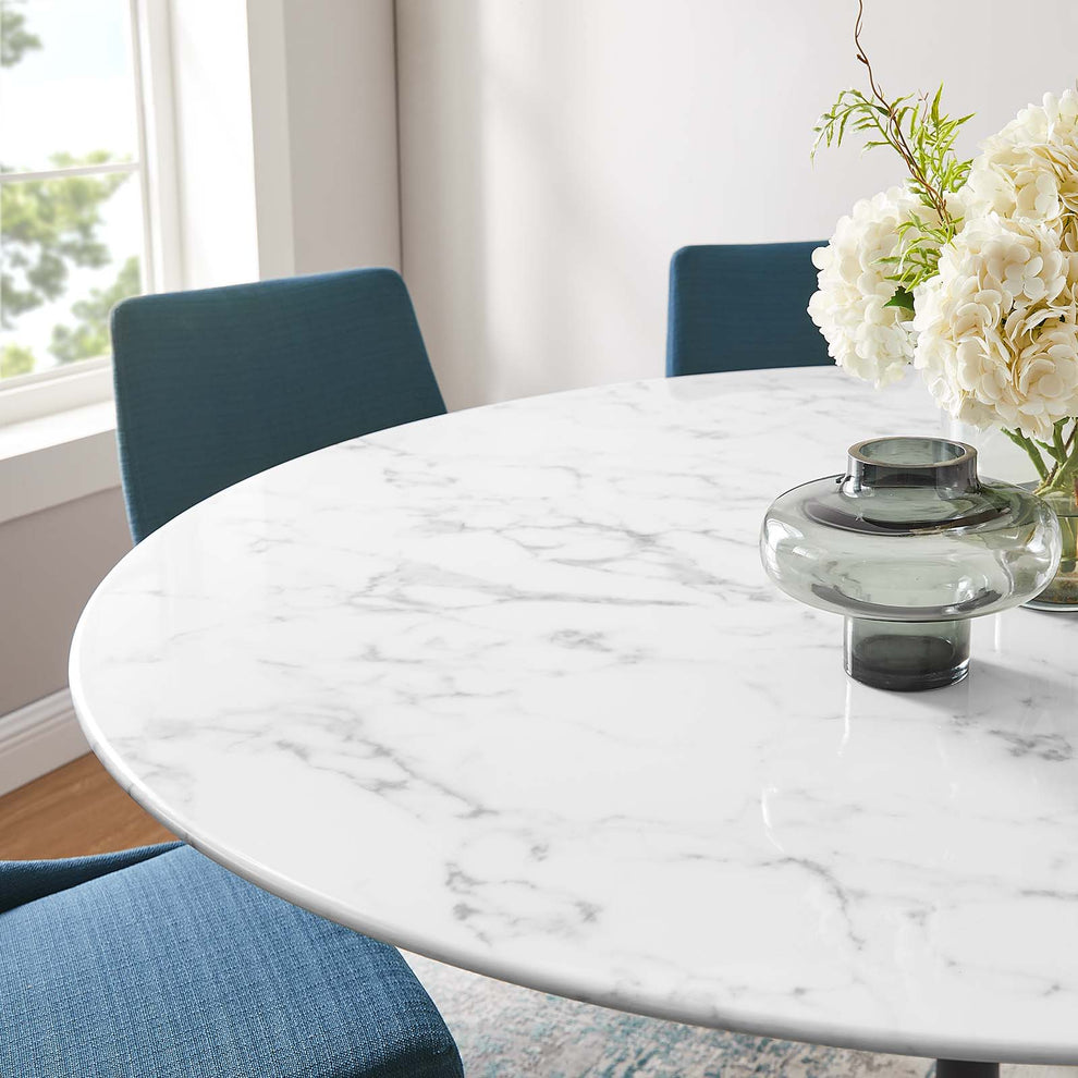 Modway Lippa 60" Round Artificial Marble Dining Table - EEI-3529 | Dining Tables | Modishstore - 5