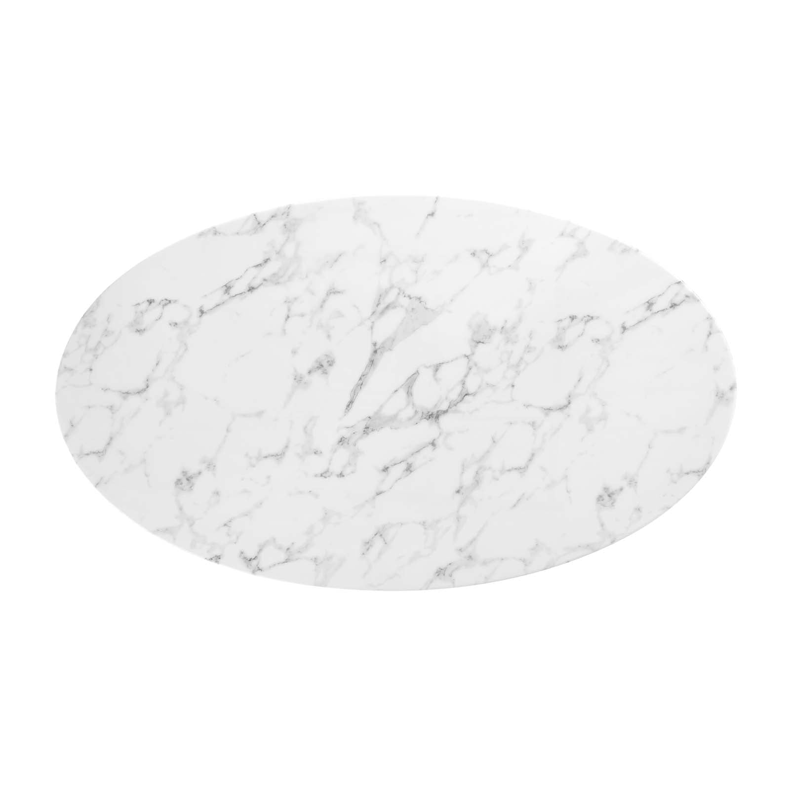 Modway Lippa 54" Oval Artificial Marble Dining Table - EEI-3530 | Dining Tables | Modishstore - 7