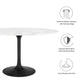 Modway Lippa 54" Oval Artificial Marble Dining Table - EEI-3530