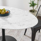 Modway Lippa 54" Oval Artificial Marble Dining Table - EEI-3530 | Dining Tables | Modishstore - 5