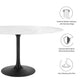 Modway Lippa 60" Oval Artificial Marble Dining Table - EEI-3531