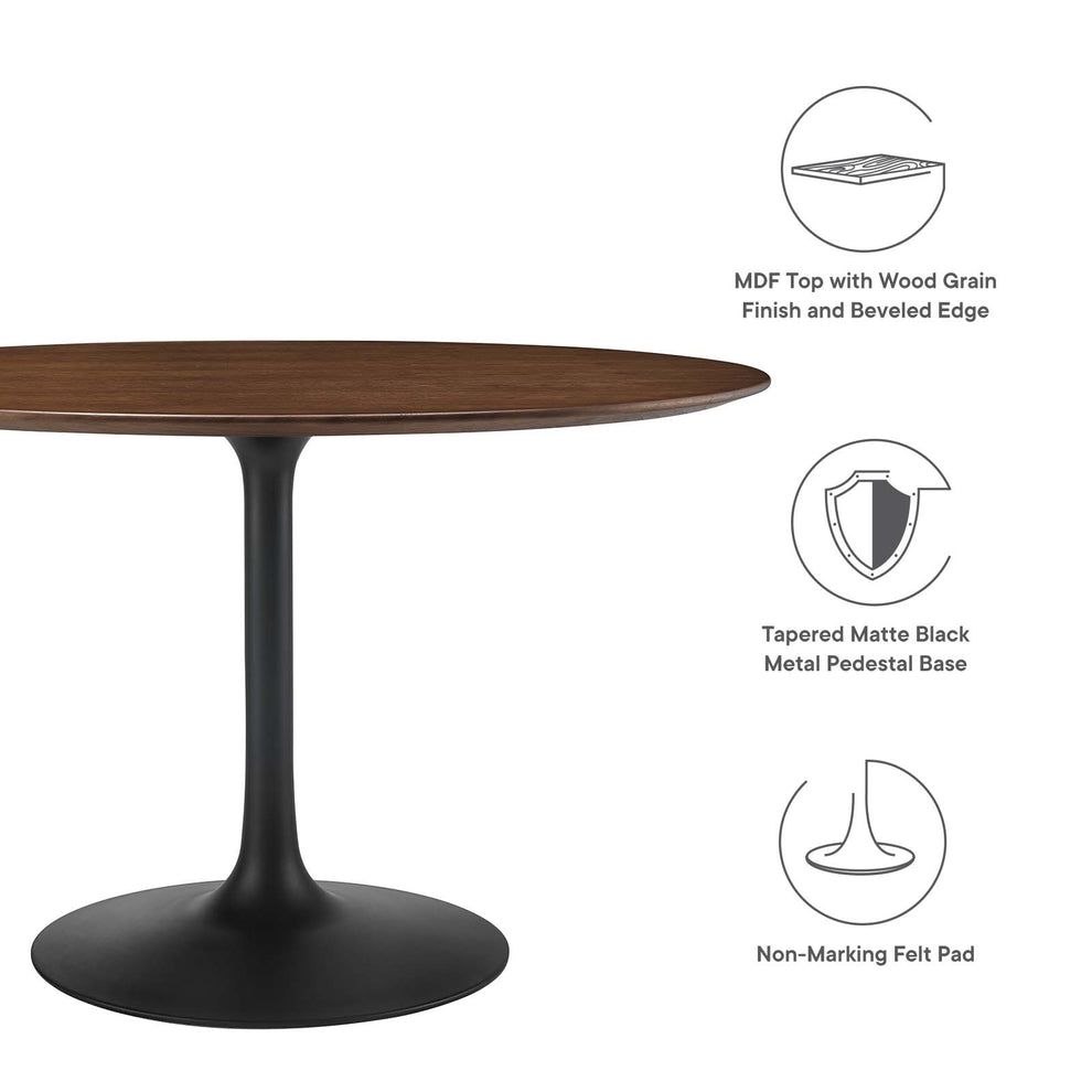 Modway Lippa 47" Round Walnut Dining Table - EEI-3532 | Dining Tables | Modishstore - 9
