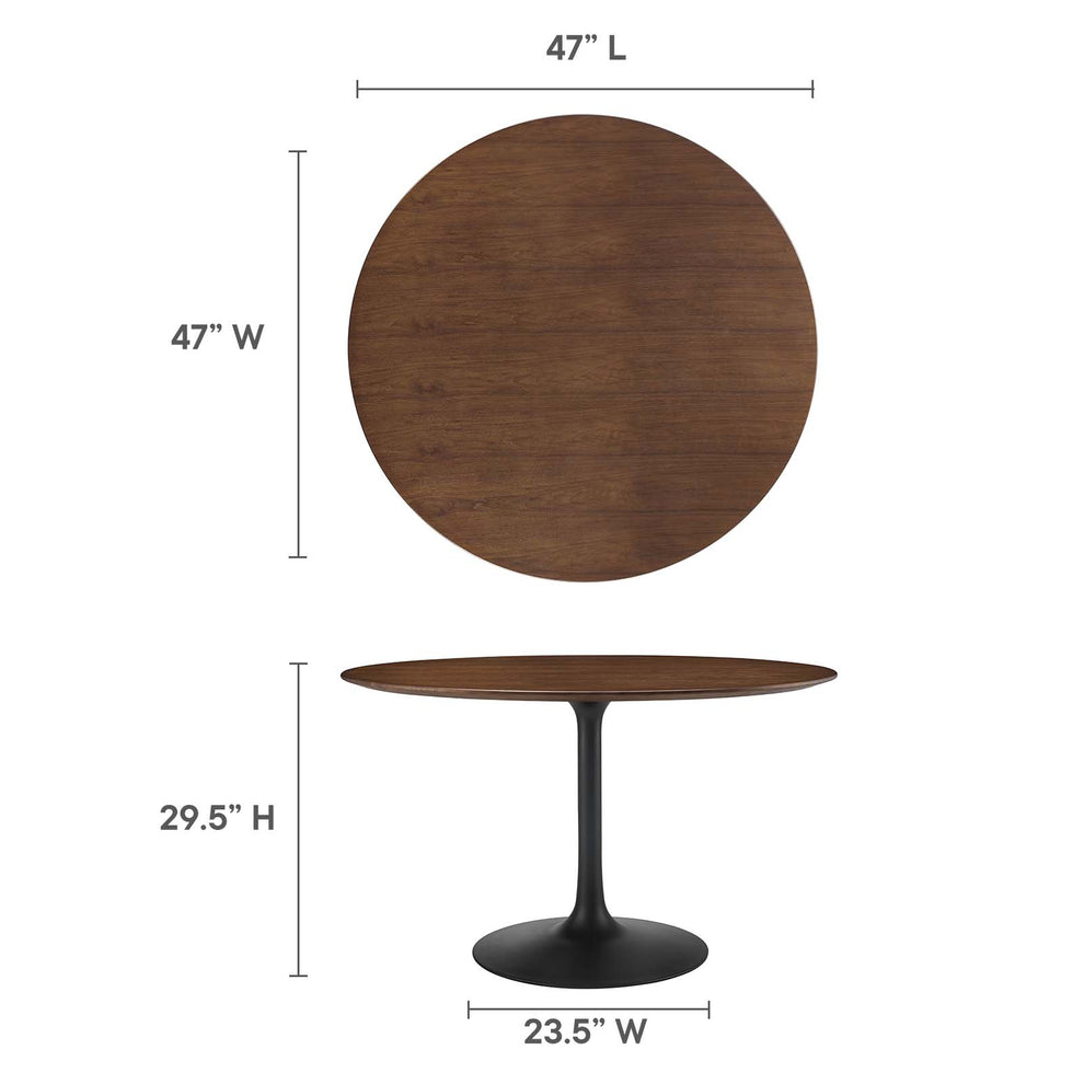 Modway Lippa 47" Round Walnut Dining Table - EEI-3532 | Dining Tables | Modishstore - 10