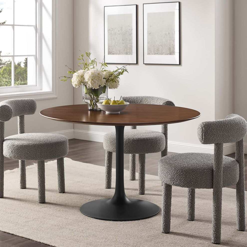 Modway Lippa 47" Round Walnut Dining Table - EEI-3532 | Dining Tables | Modishstore - 2