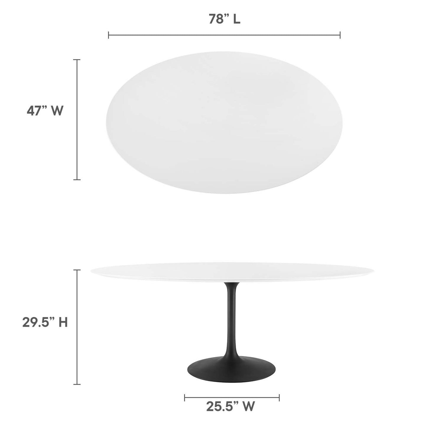 Modway Lippa 78" Oval Wood Dining Table - EEI-3540 | Dining Tables | Modishstore - 10