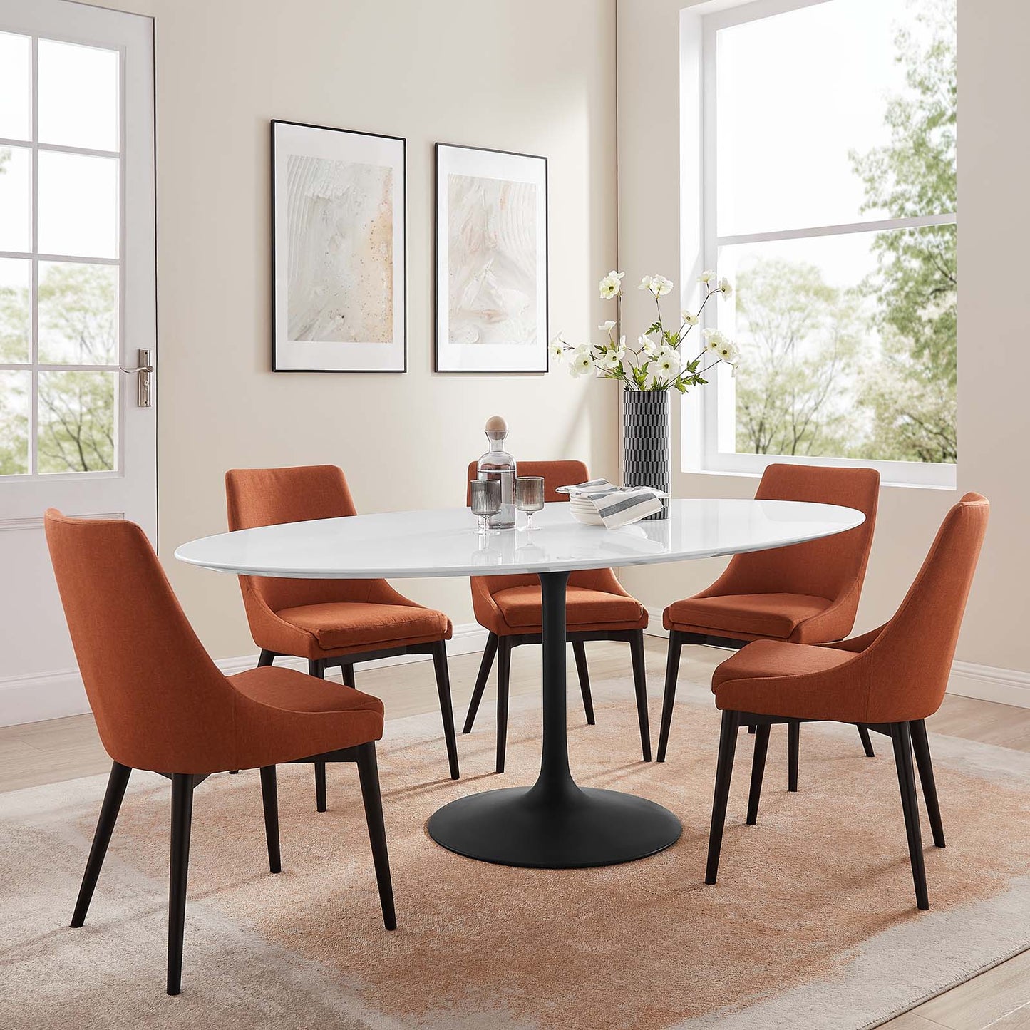 Modway Lippa 78" Oval Wood Dining Table - EEI-3540 | Dining Tables | Modishstore - 1