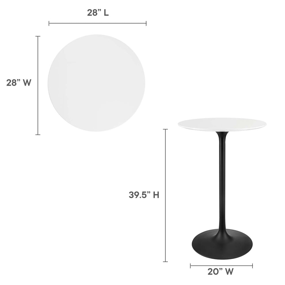 Modway Lippa 28" Round Wood Bar Table - EEI-3545 | Bar Tables | Modishstore - 10