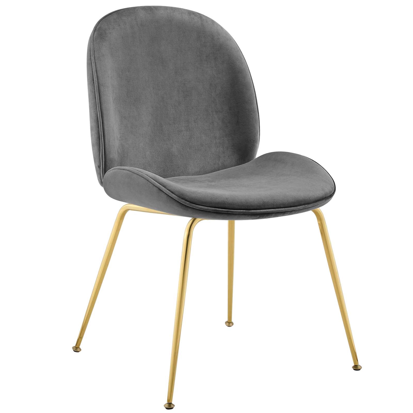 Modway Scoop Gold Stainless Steel Leg Performance Velvet Dining Chair - EEI-3548 | Dining Chairs | Modishstore - 35