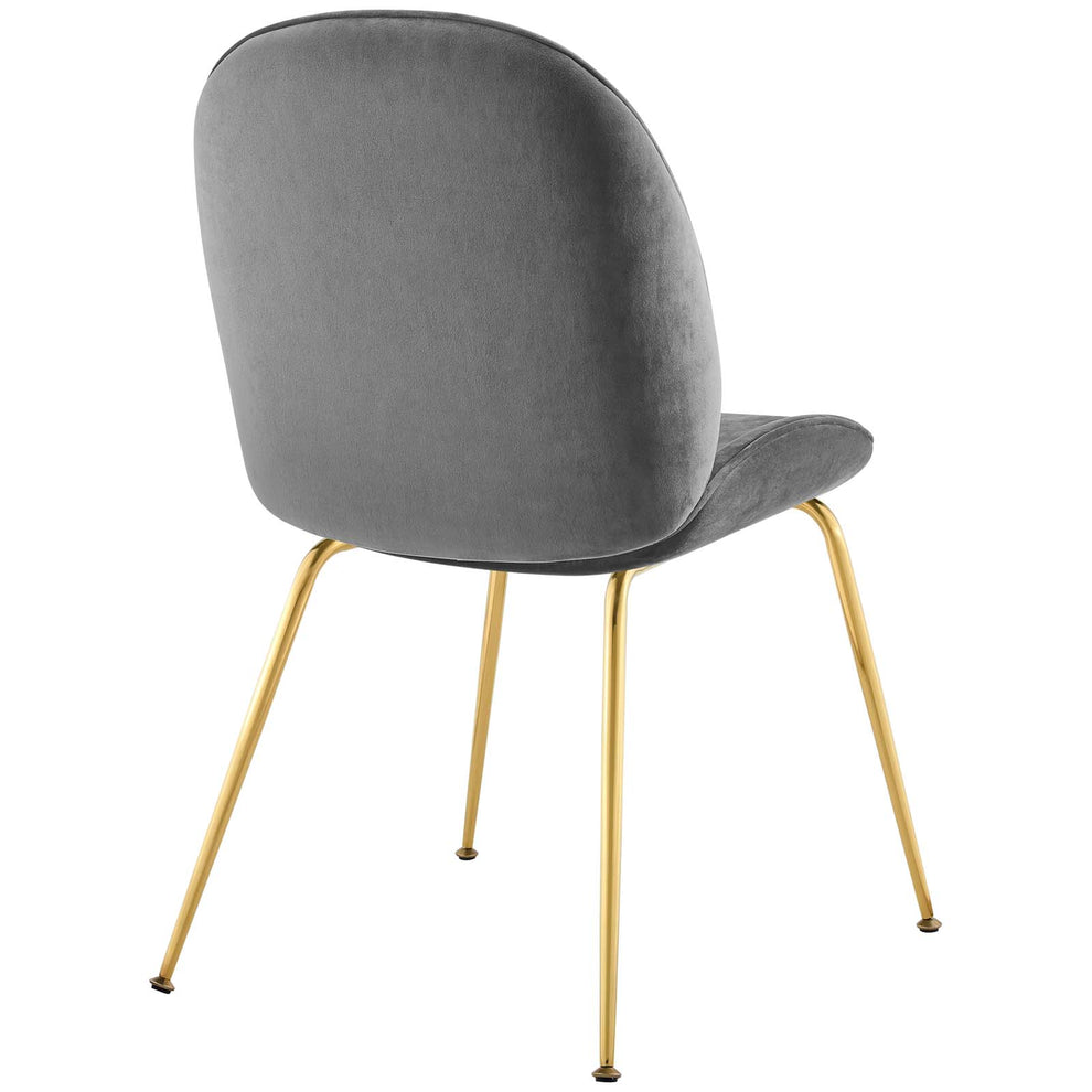 Modway Scoop Gold Stainless Steel Leg Performance Velvet Dining Chair - EEI-3548 | Dining Chairs | Modishstore - 36