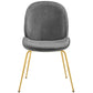 Modway Scoop Gold Stainless Steel Leg Performance Velvet Dining Chair - EEI-3548
