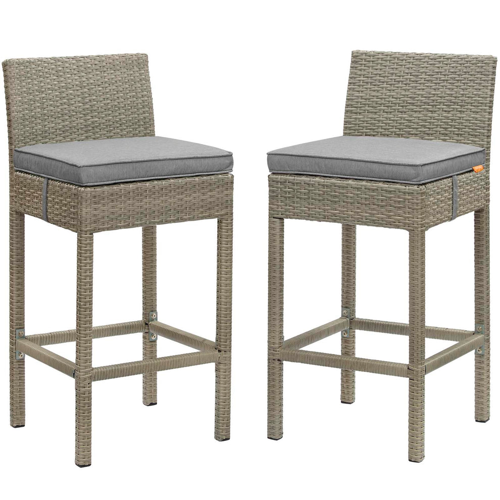 Modway Conduit Bar Stool Outdoor Patio Wicker Rattan Set of 2-EEI-3604 - EEI-3604 | Bar Stools | Modishstore - 33