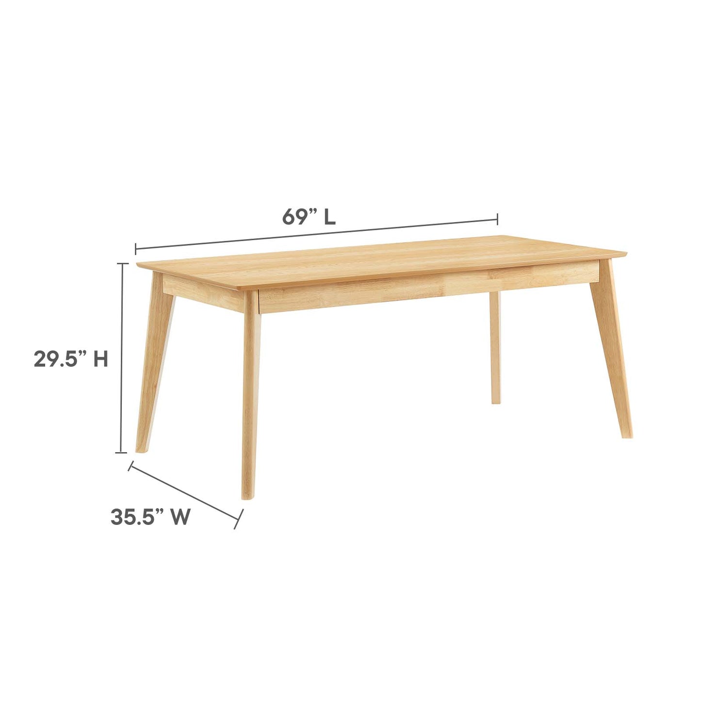Modway Oracle 69" Rectangle Dining Table - EEI-3748 | Dining Tables | Modishstore - 13