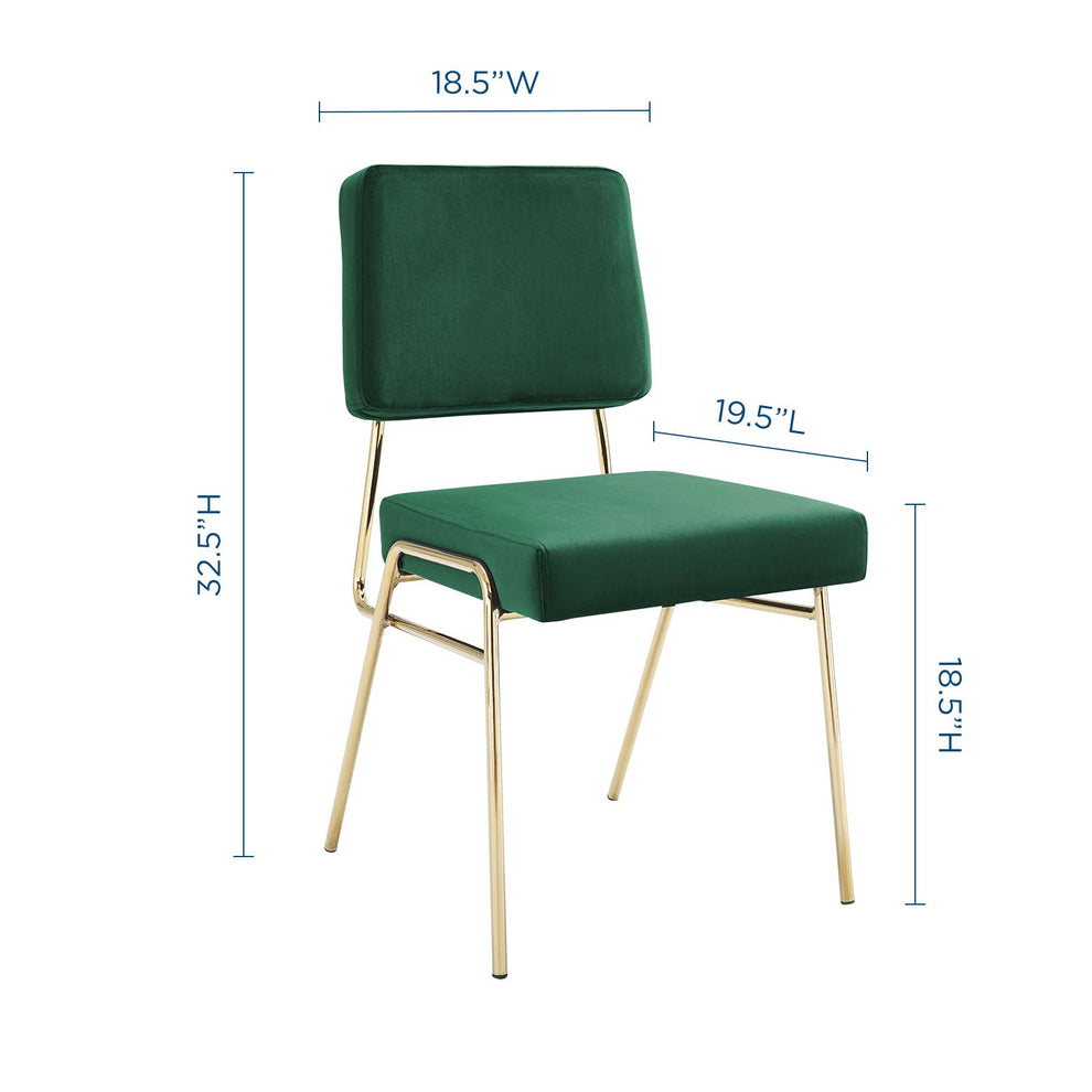Modway Craft Performance Velvet Dining Side Chair - EEI-3804 | Dining Chairs | Modishstore - 17