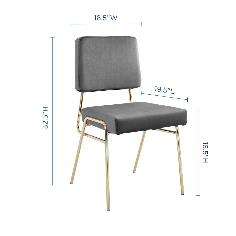 Modway Craft Performance Velvet Dining Side Chair - EEI-3804 | Dining Chairs | Modishstore - 26