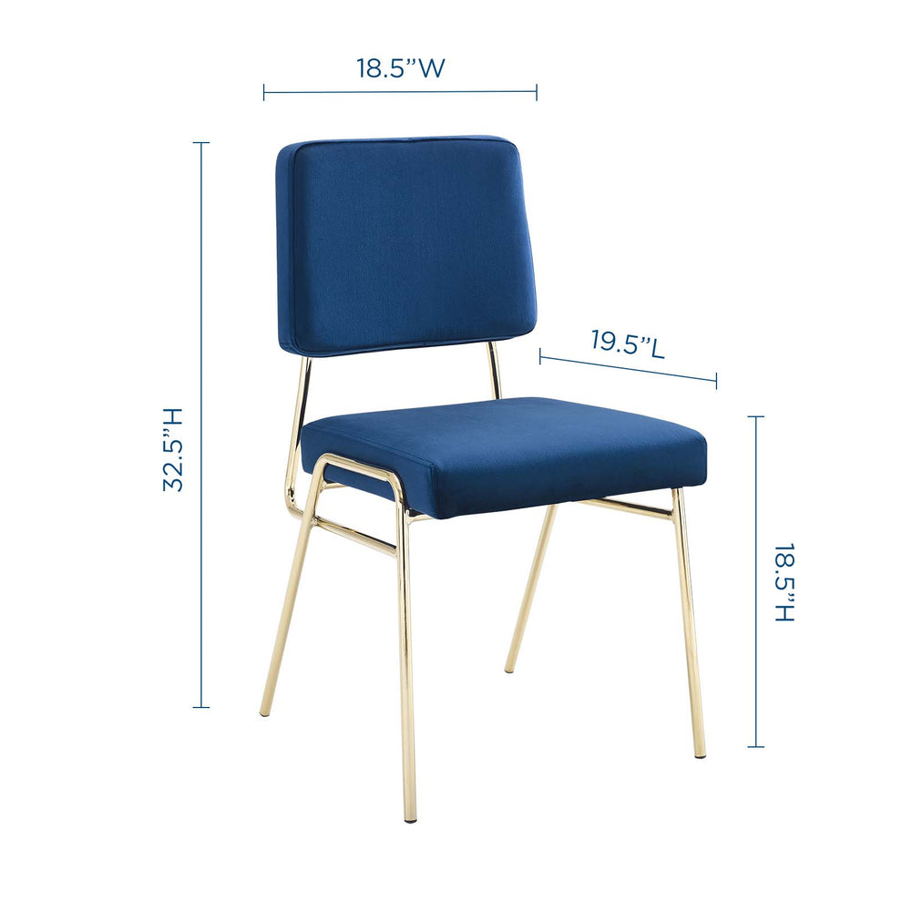 Modway Craft Performance Velvet Dining Side Chair - EEI-3804 | Dining Chairs | Modishstore - 35