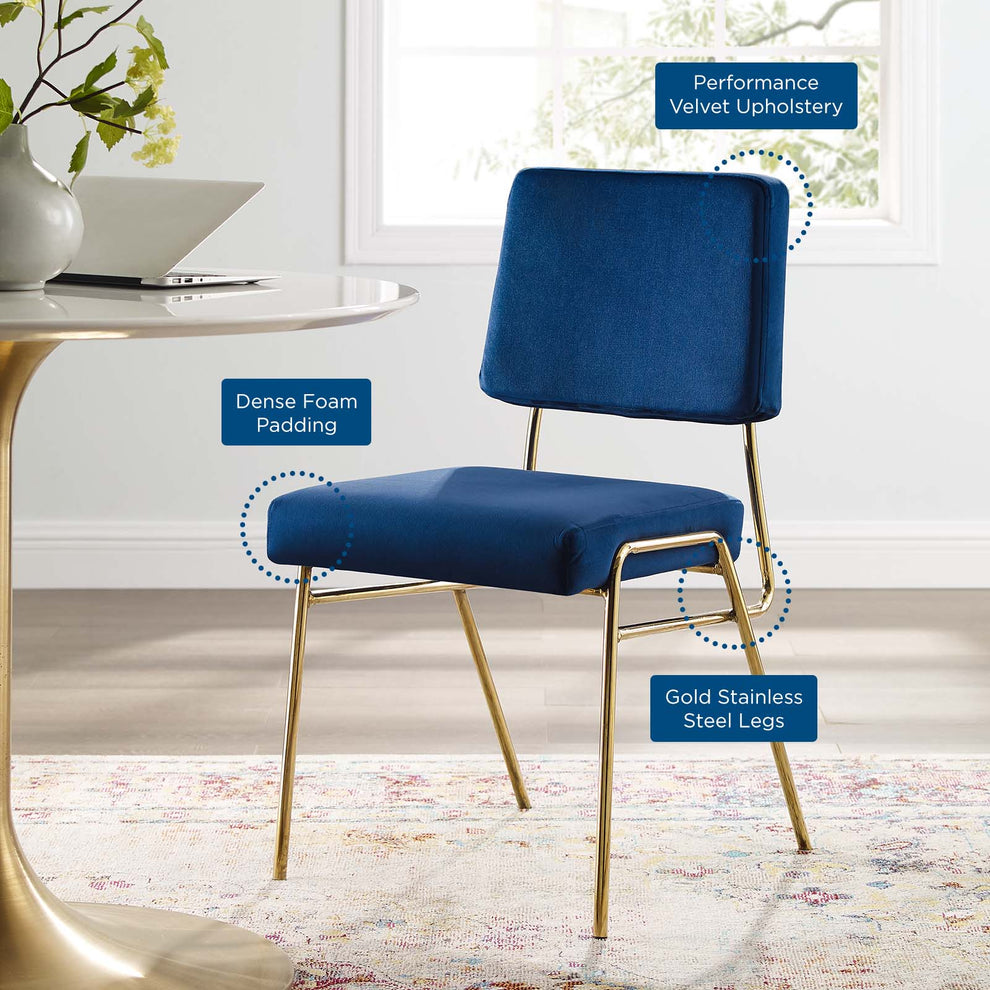 Modway Craft Performance Velvet Dining Side Chair - EEI-3804 | Dining Chairs | Modishstore - 32