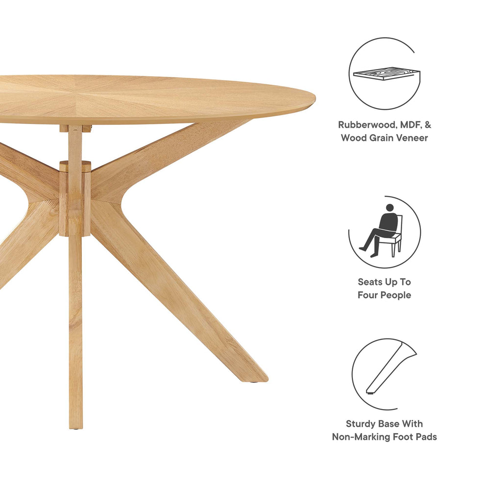 Crossroads 47" Round Wood Dining Table by Modway | Dining Tables | Modishstore - 5