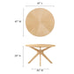 Crossroads 47" Round Wood Dining Table by Modway | Dining Tables | Modishstore - 6
