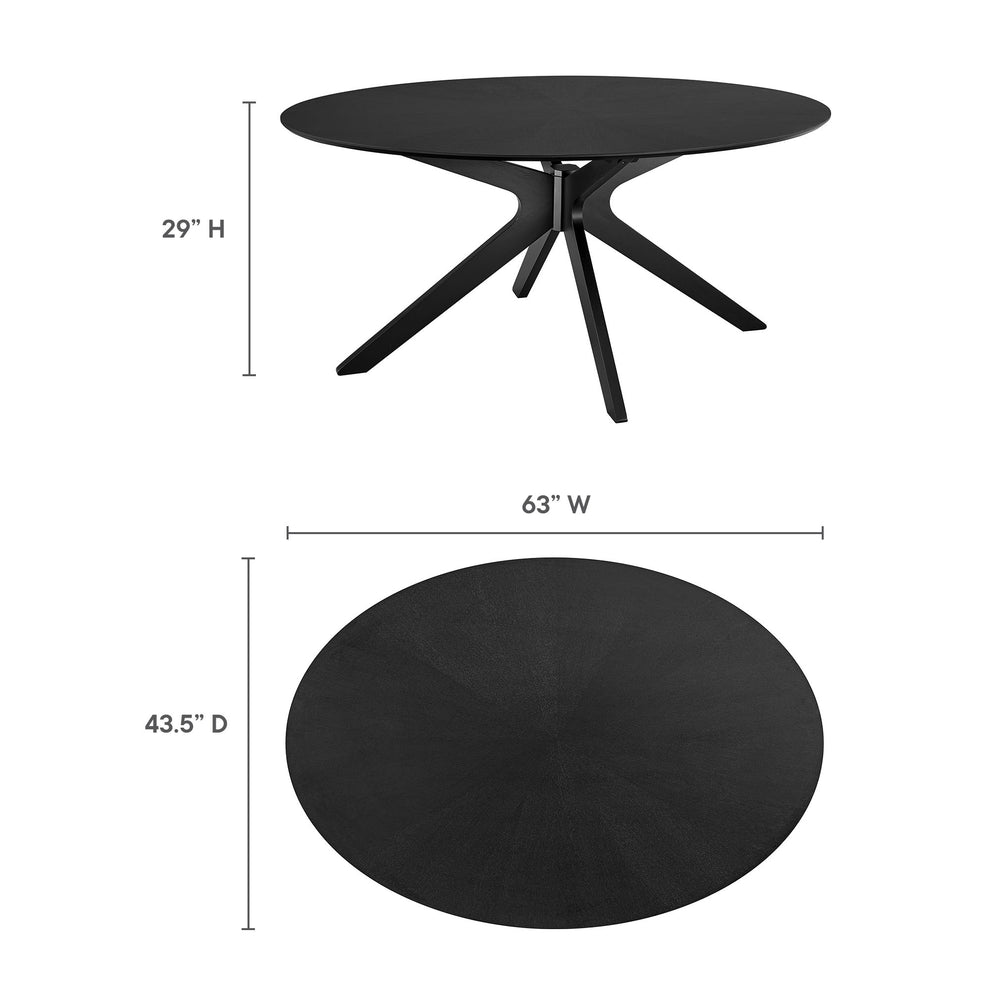 Crossroads 63" Oval Wood Dining Table by Modway | Dining Tables | Modishstore - 8