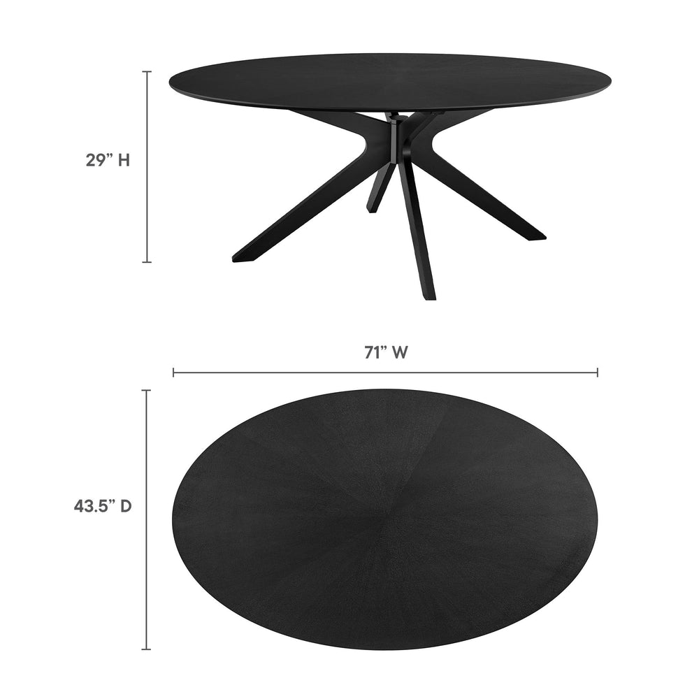 Crossroads 71" Oval Wood Dining Table by Modway | Dining Tables | Modishstore - 8