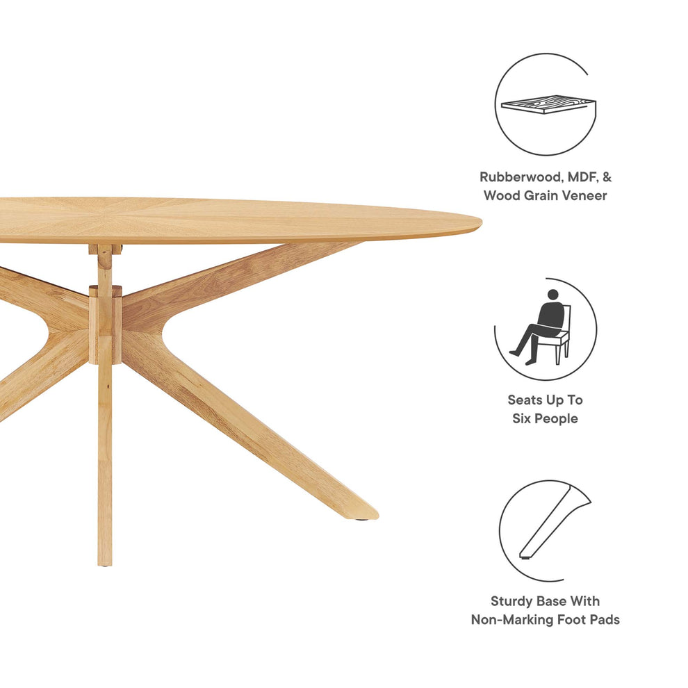 Crossroads 71" Oval Wood Dining Table by Modway | Dining Tables | Modishstore - 14