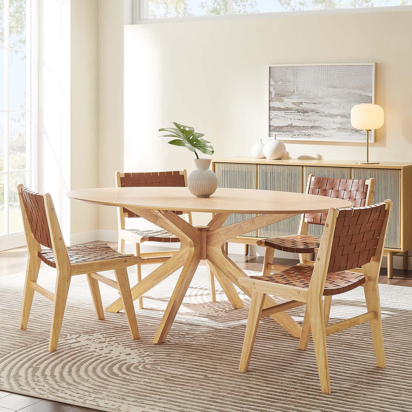 Crossroads 71" Oval Wood Dining Table by Modway | Dining Tables | Modishstore - 16