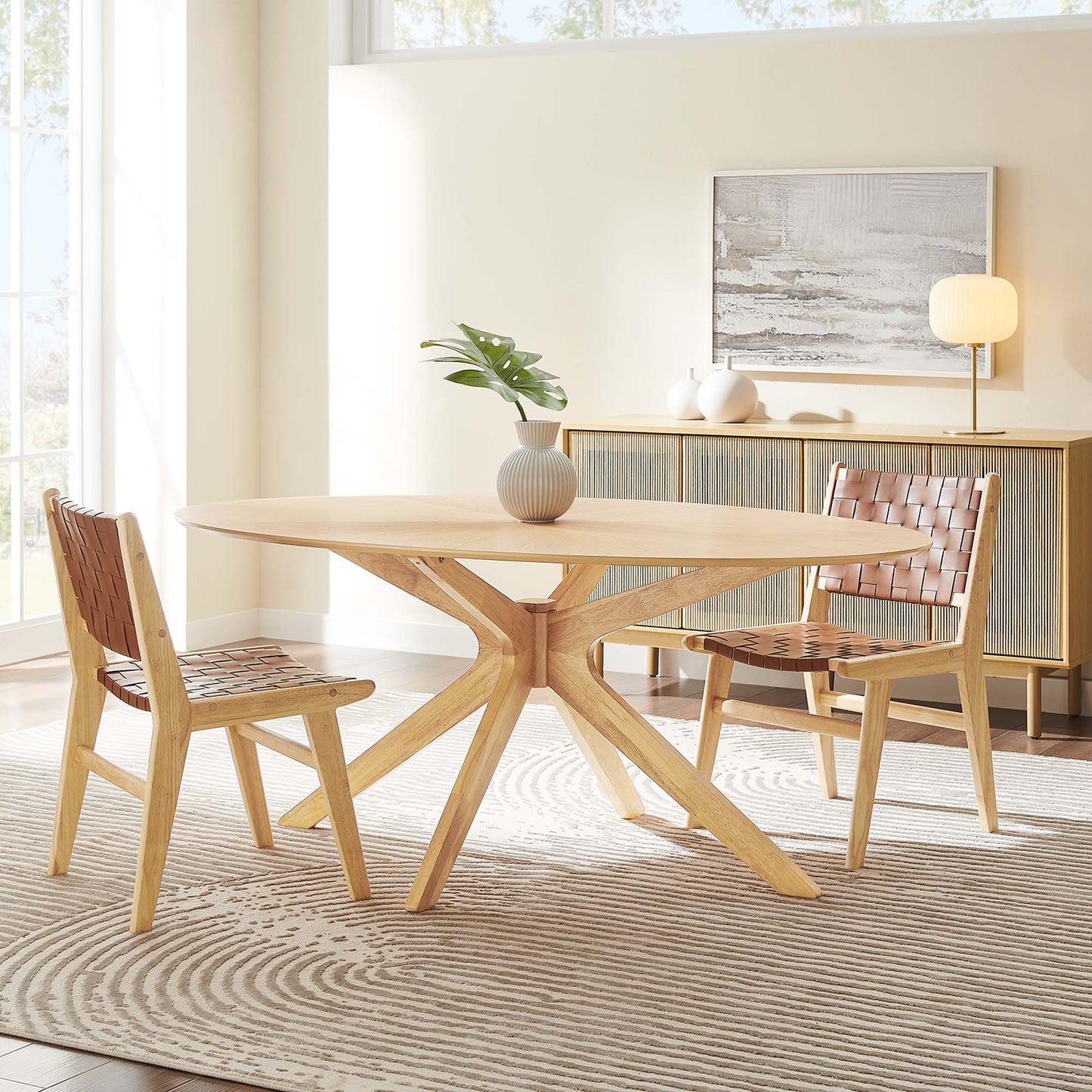 Crossroads 71" Oval Wood Dining Table by Modway | Dining Tables | Modishstore - 17