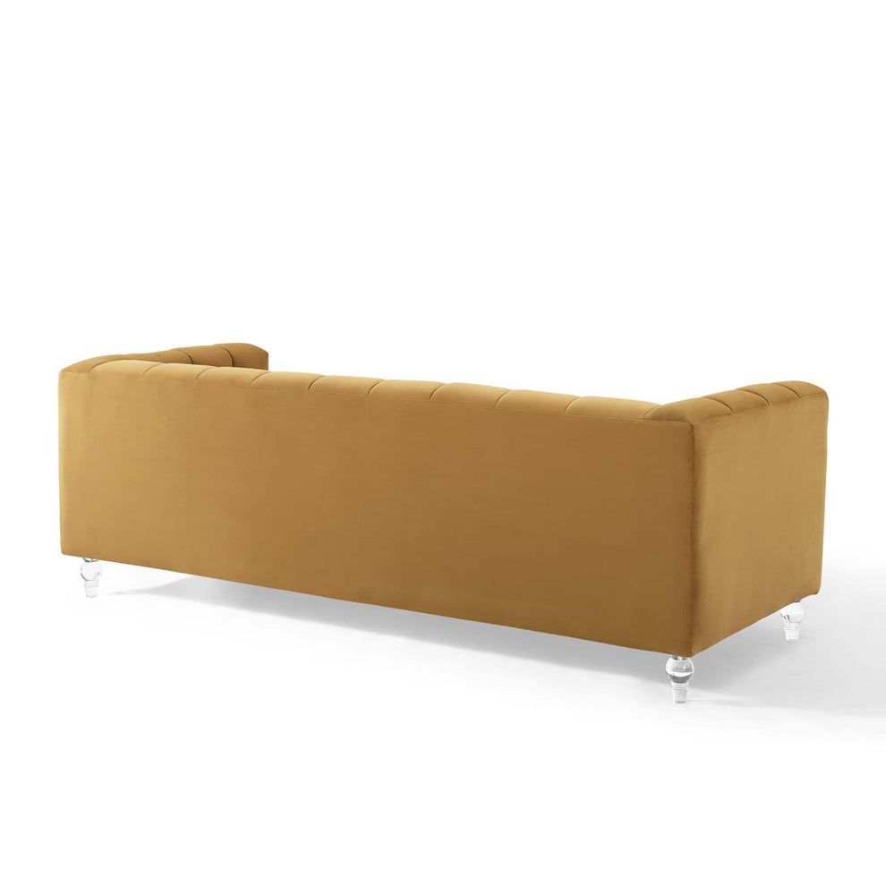 Modway Mesmer Channel Tufted Button Performance Velvet Sofa - EEI-3882 | Sofas | Modishstore - 20
