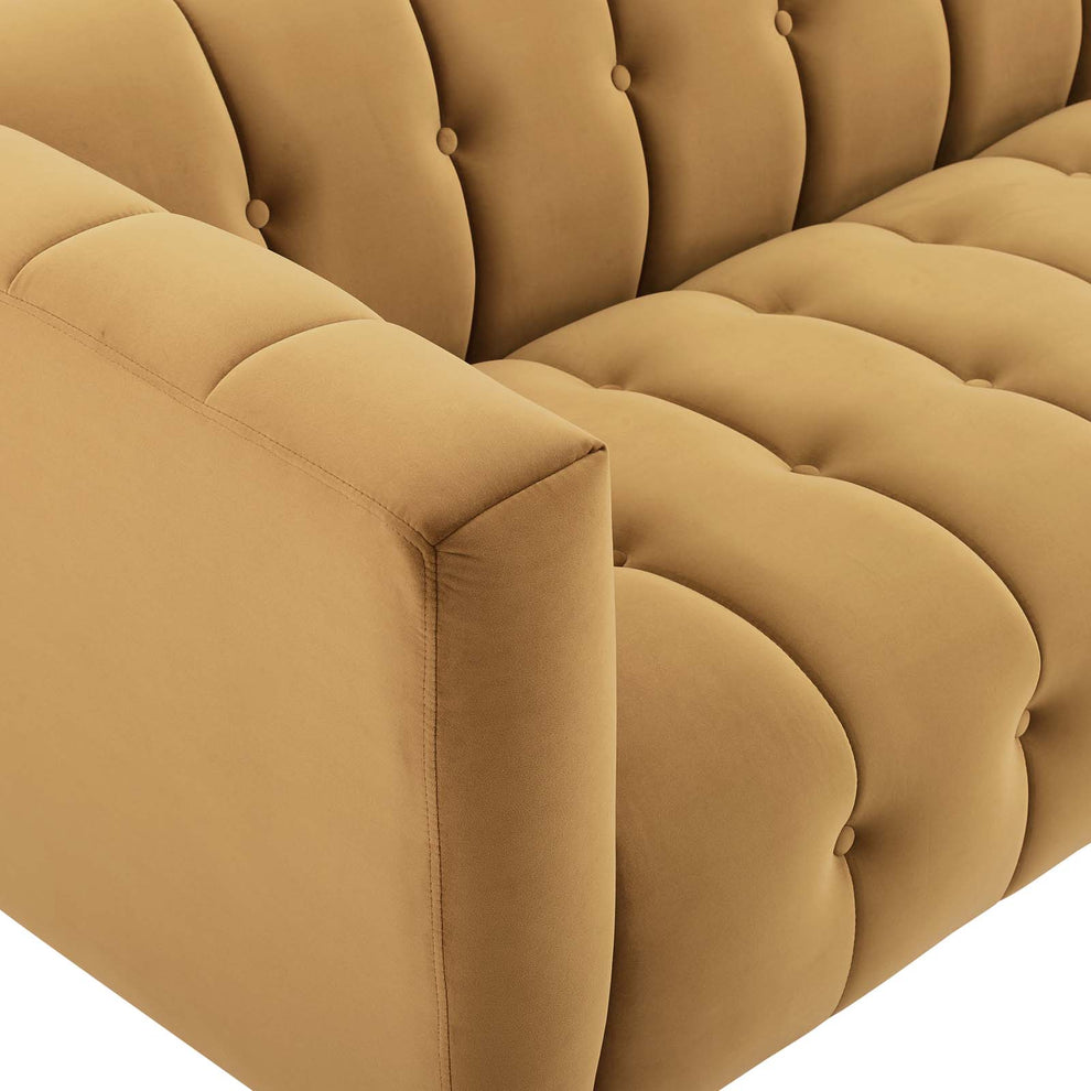 Modway Mesmer Channel Tufted Button Performance Velvet Sofa - EEI-3882 | Sofas | Modishstore - 19