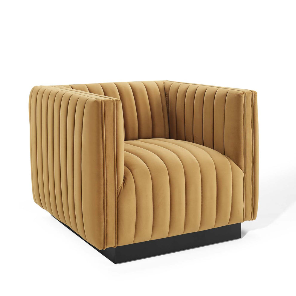 Modway Conjure Channel Tufted Performance Velvet Accent Armchair - EEI-3884 | Armchairs | Modishstore - 12