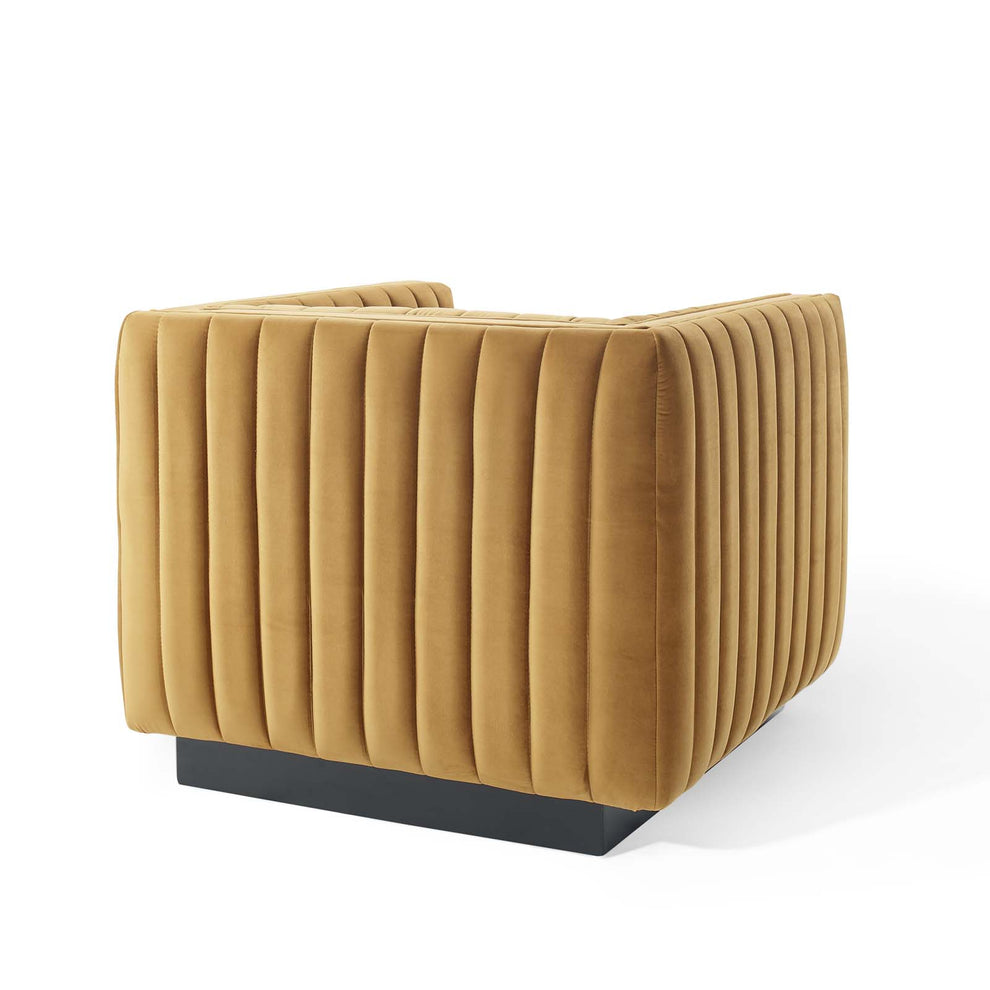 Modway Conjure Channel Tufted Performance Velvet Accent Armchair - EEI-3884 | Armchairs | Modishstore - 11