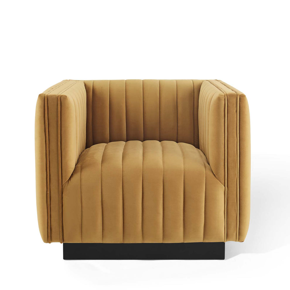 Modway Conjure Channel Tufted Performance Velvet Accent Armchair - EEI-3884 | Armchairs | Modishstore - 10