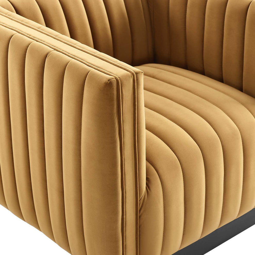Modway Conjure Channel Tufted Performance Velvet Accent Armchair - EEI-3884 | Armchairs | Modishstore - 14
