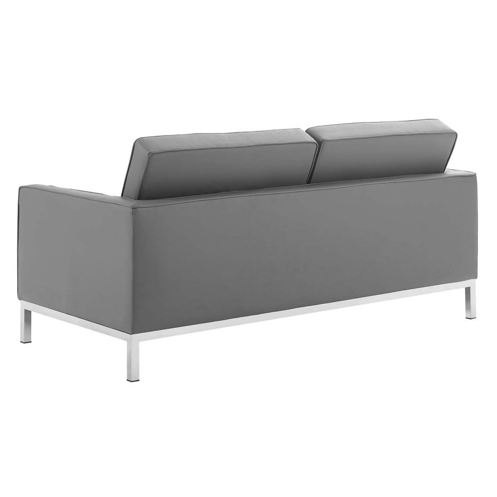 Modway Loft 3 Piece Tufted Upholstered Faux Leather Set - EEI-4103 | Sofa Set | Modishstore - 15