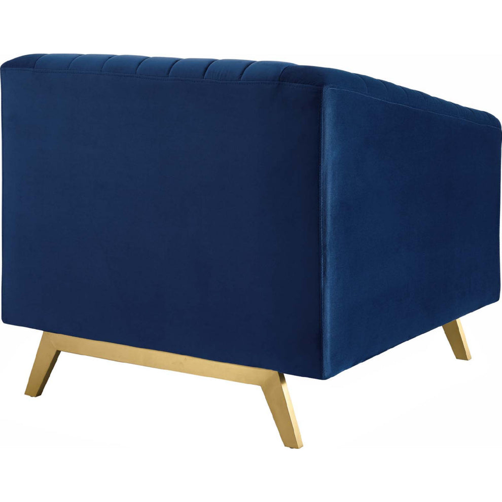 Modway Valiant Vertical Channel Tufted Performance Velvet Sofa and Armchair Set - EEI-4140 | Sofa Set | Modishstore - 4