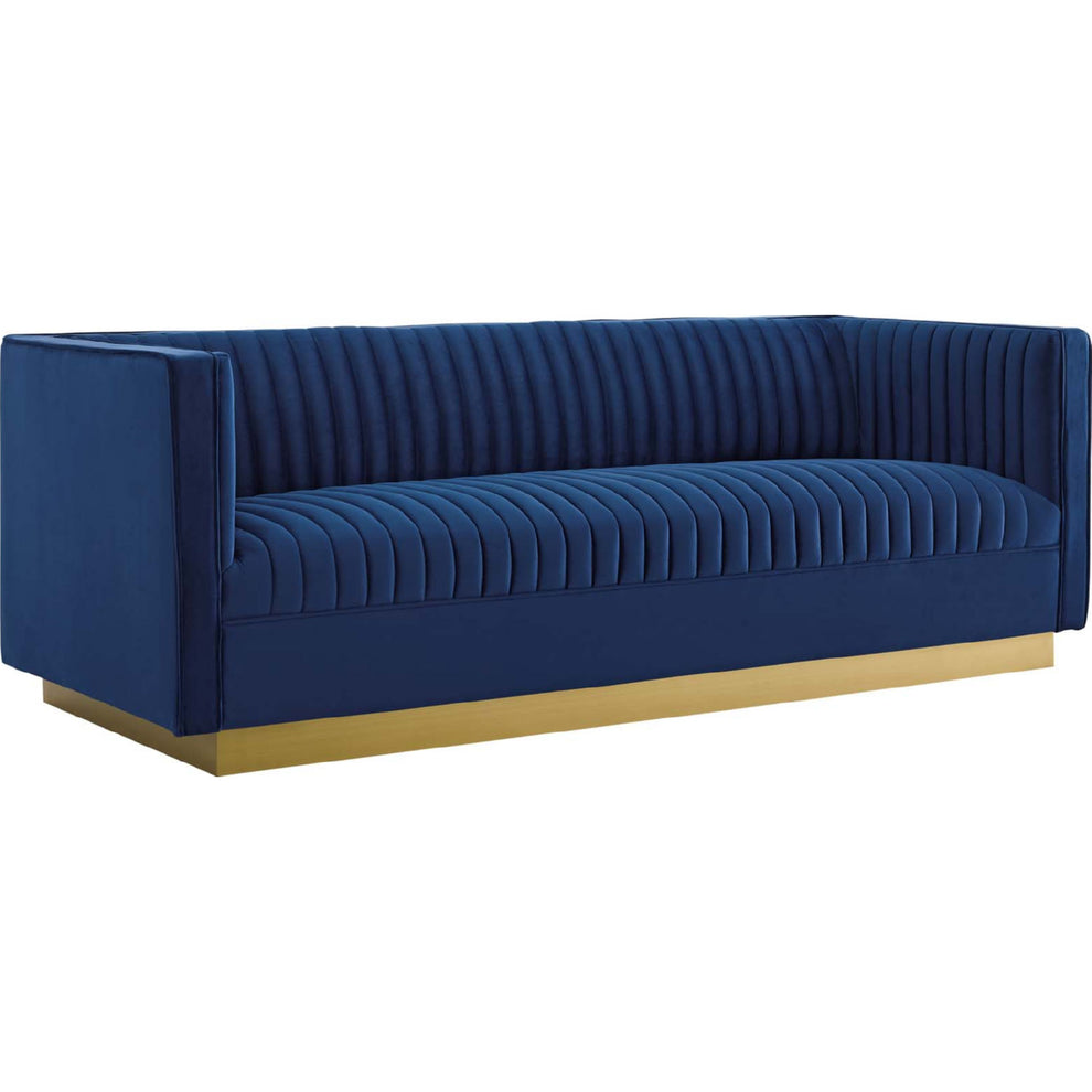 Modway Sanguine Tufted Upholstered Velvet Sofa and Armchair Set - EEI-4143 | Sofa Set | Modishstore - 12