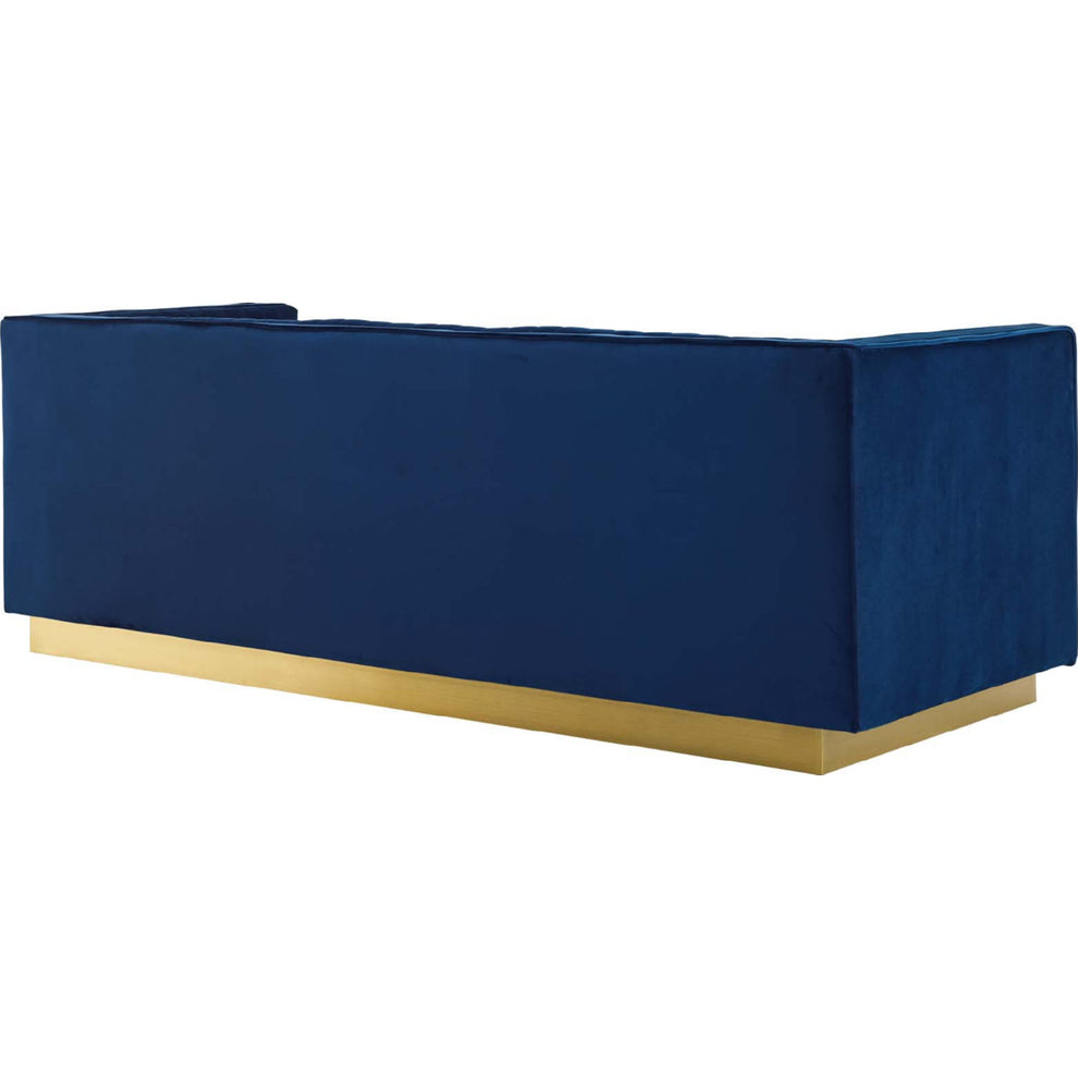 Modway Sanguine 3 Piece Vertical Channel Tufted Upholstered Performance Velvet Set - EEI-4144 | Sofa Set | Modishstore - 12